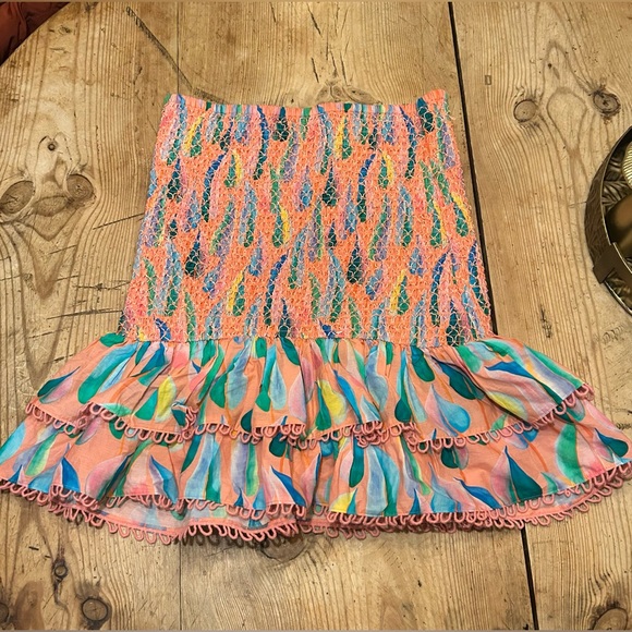 NWT Farm Rio Printed Smocked Mini Skirt - Picture 2 of 5